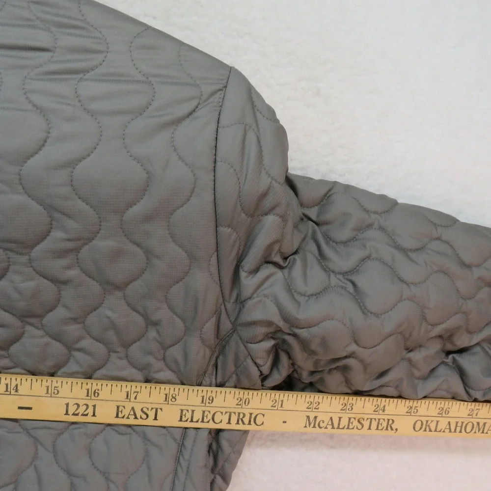 Marmot Womens Gray Quilted Faux Fur Collar Puffer Jacket A90370 Medium